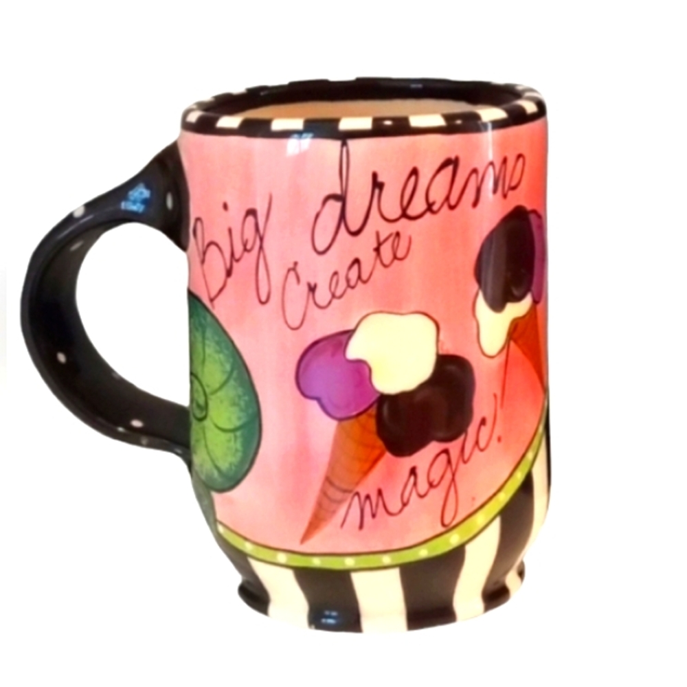 New "Big Dreams Create Magic" Linda CorneIle Swak Dining Coffee Mug